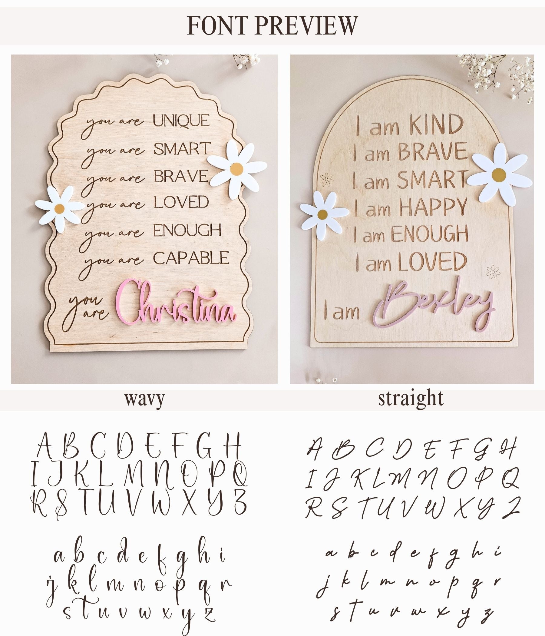 Affirmation Daisy Sign