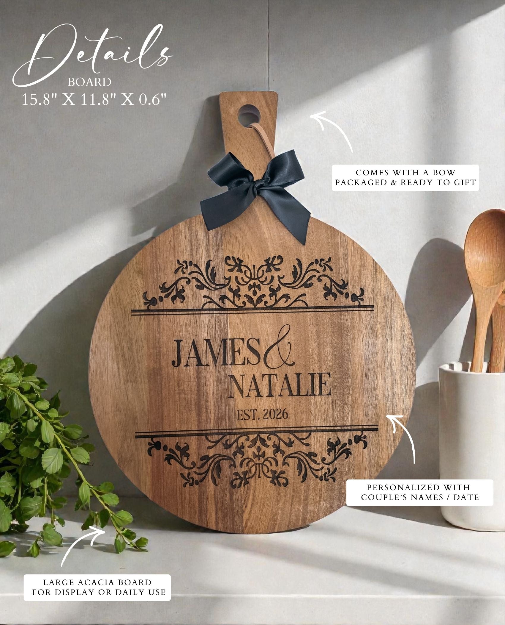 Wedding Keepsake Cutting Board Gift Set