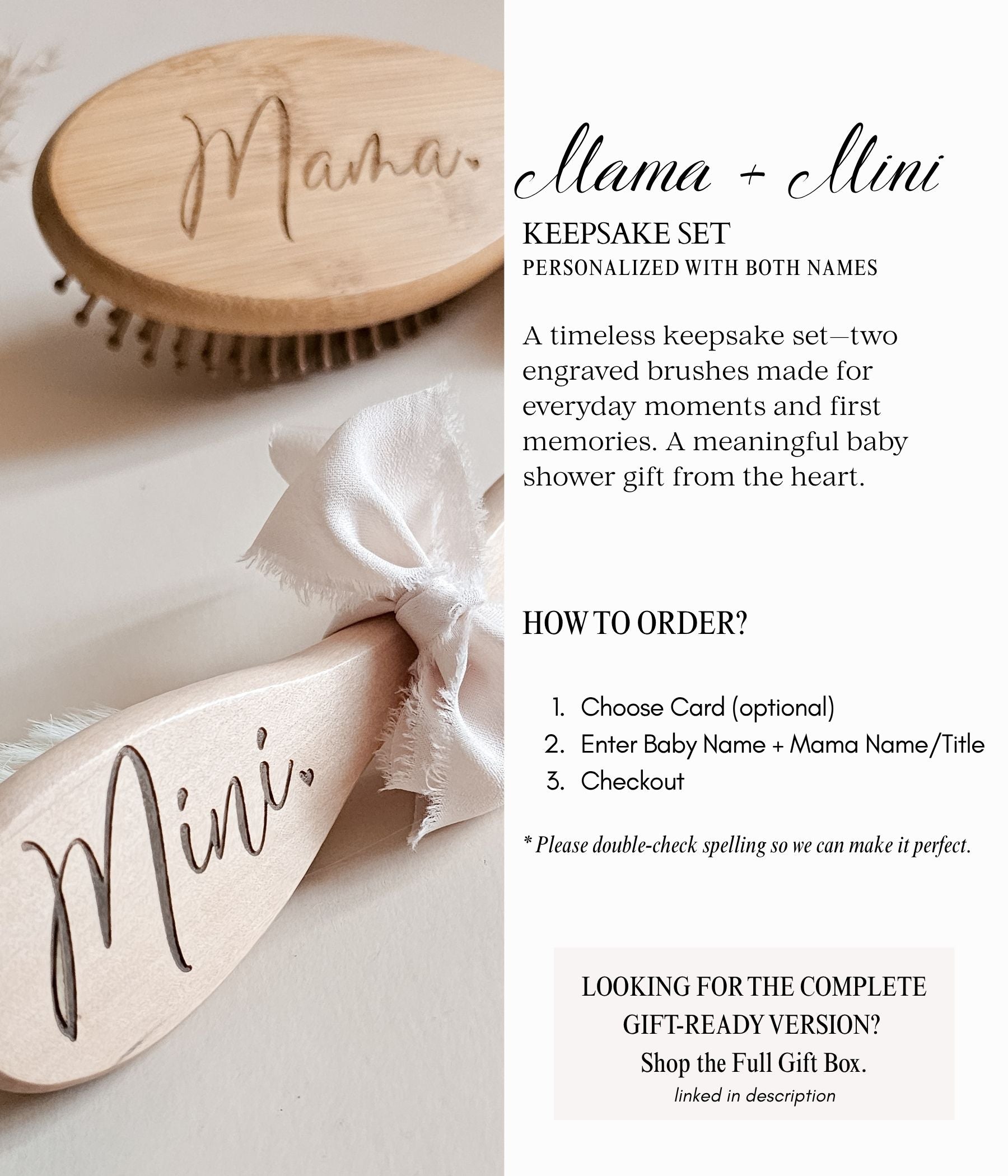 Mama & Baby Hair Brush Set