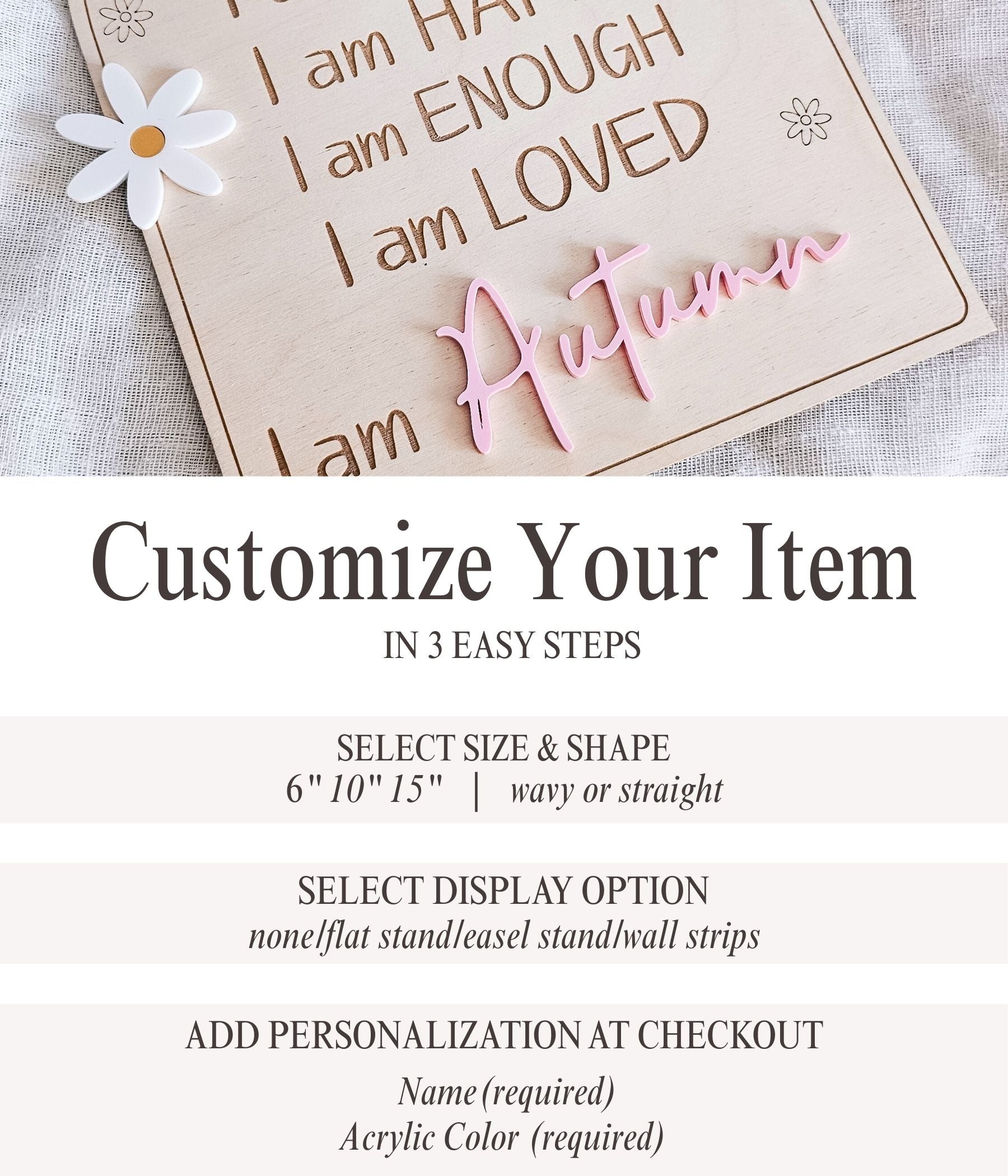 Affirmation Daisy Sign