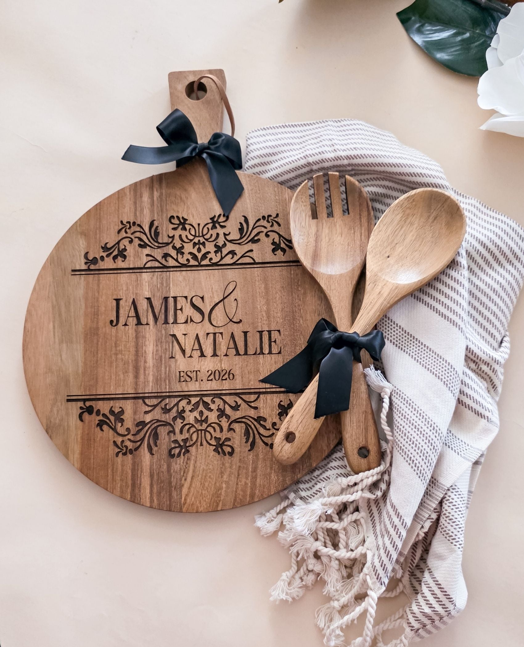 Wedding Keepsake Cutting Board Gift Set