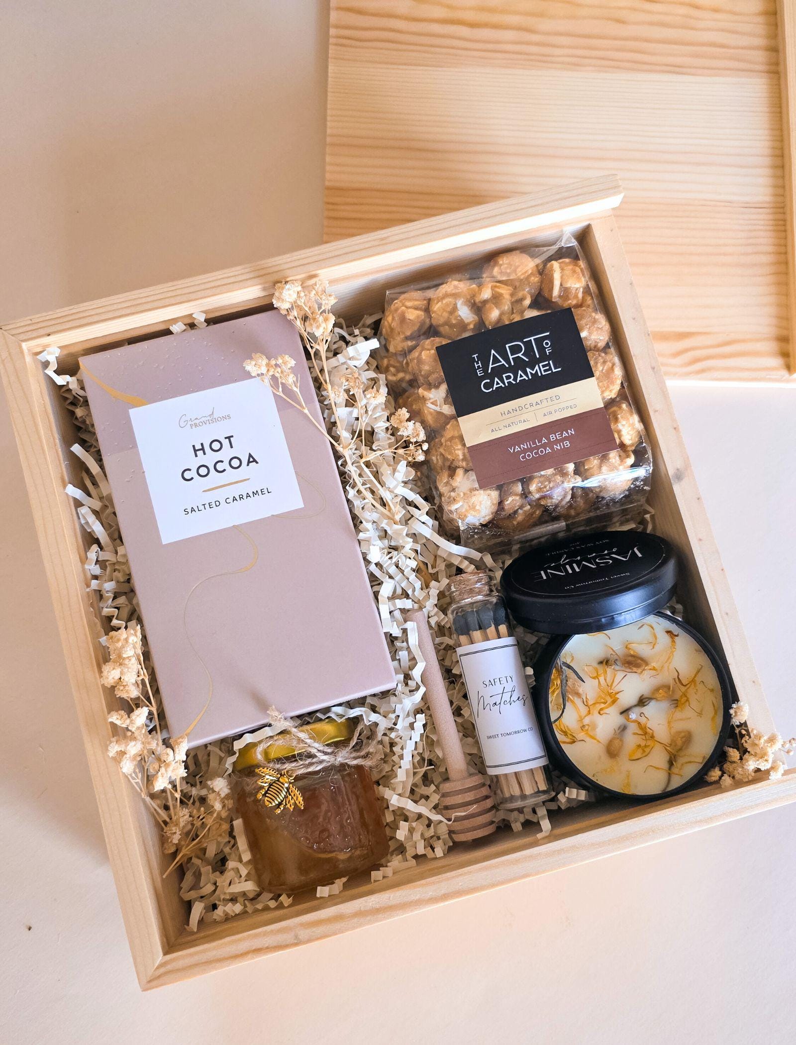 Luxury personalized wooden gift box engraved lid elegant keepsake perfect for holiday celebration or employee appreciation