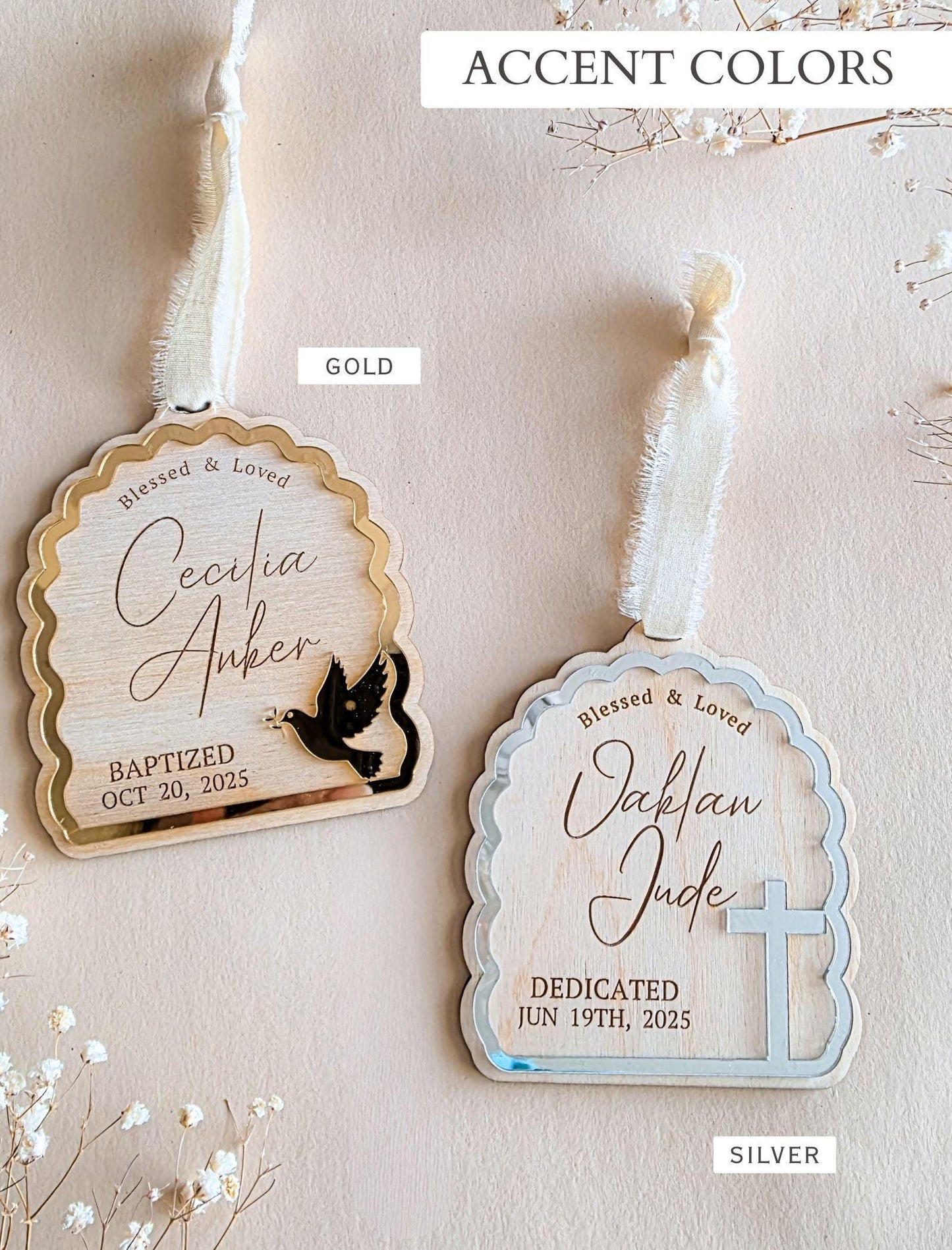 Custom Baptism Ornament