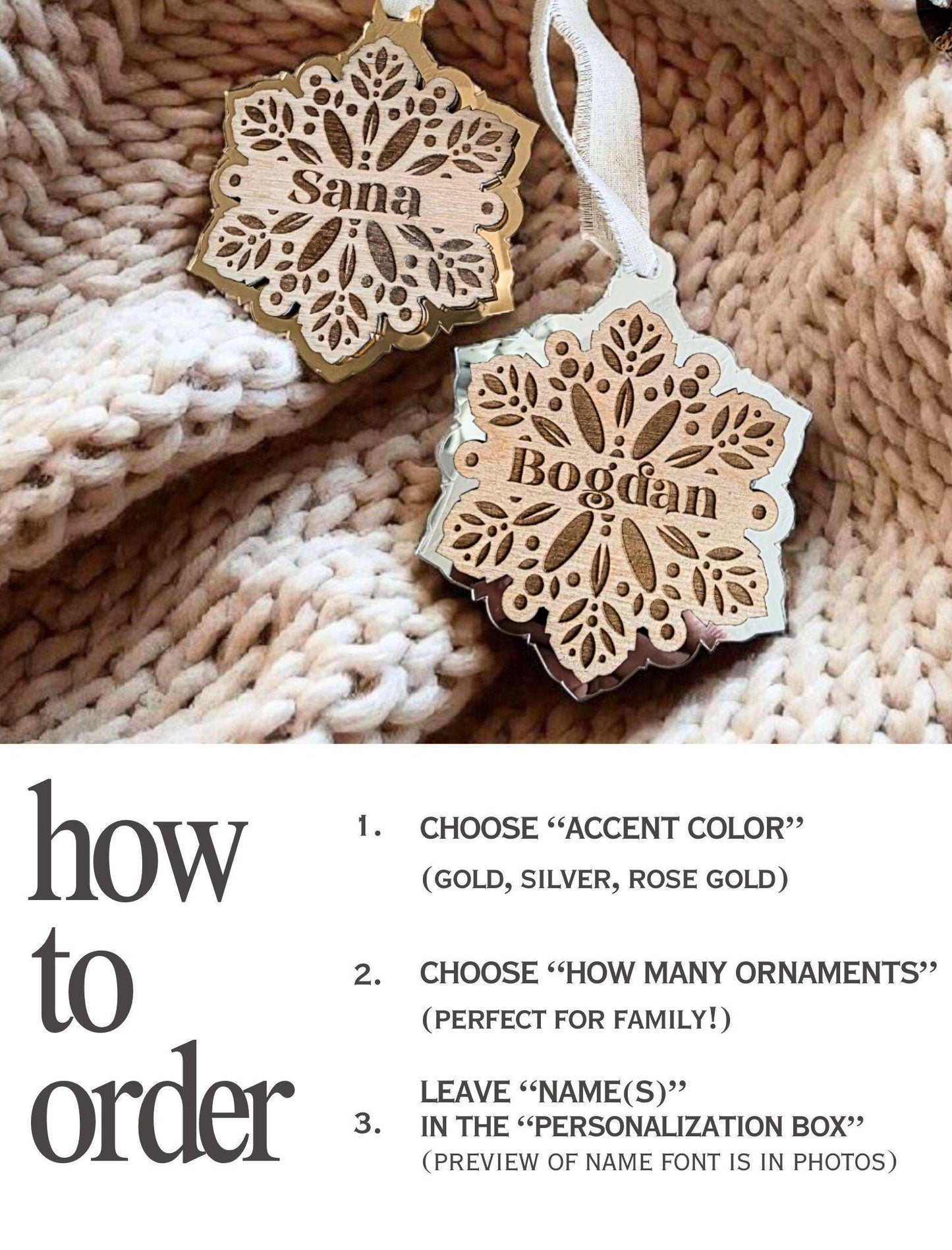 Personalized Name Snowflake Ornament