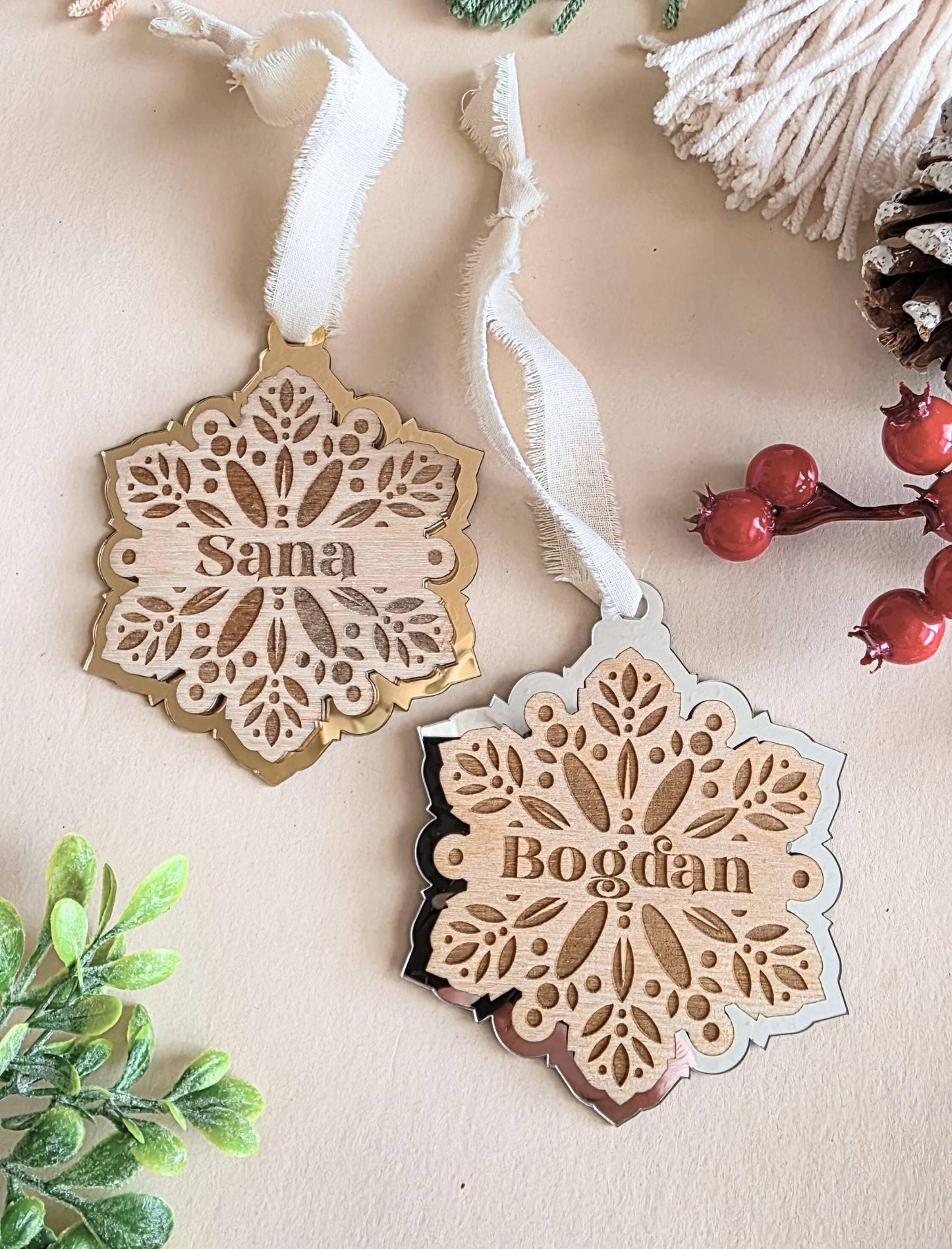 Personalized Name Snowflake Ornament