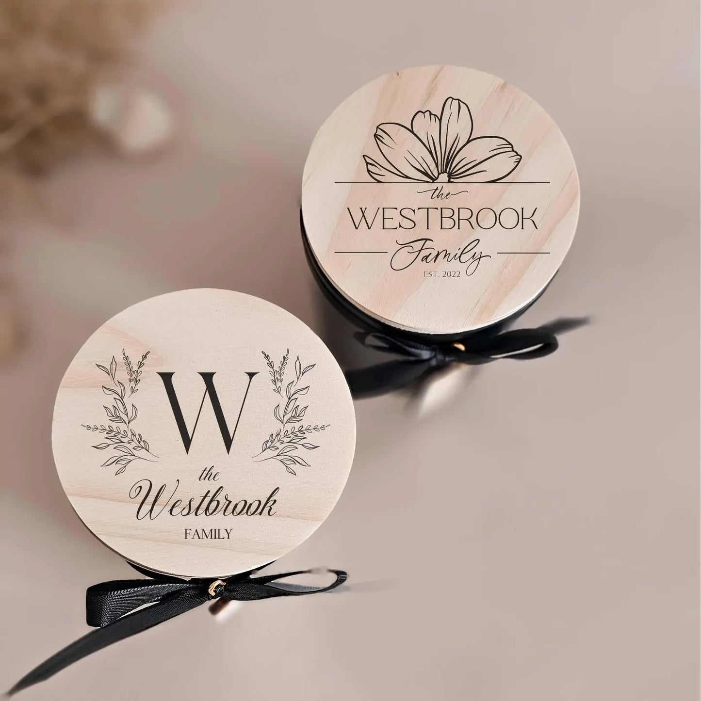 Engraved Mr. & Mrs. Candle Gift