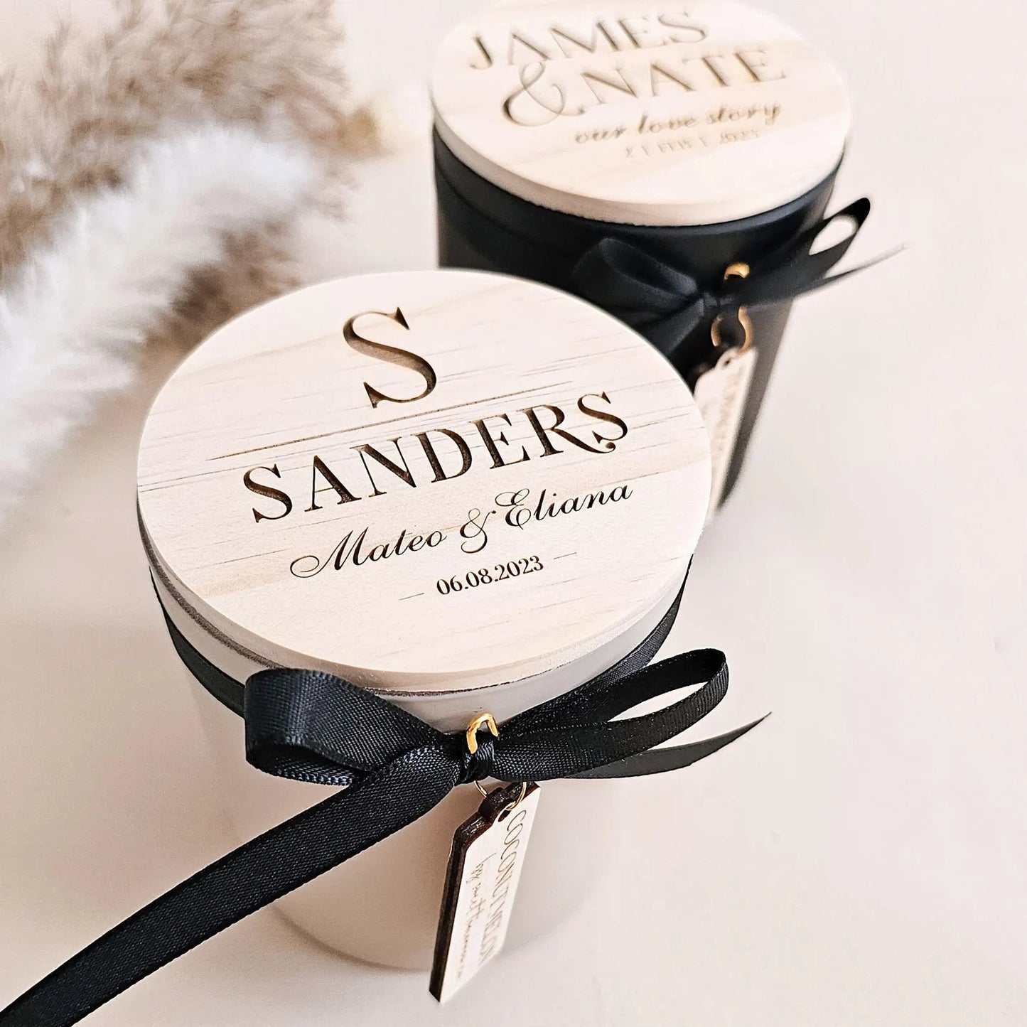 Engraved Mr. & Mrs. Candle Gift