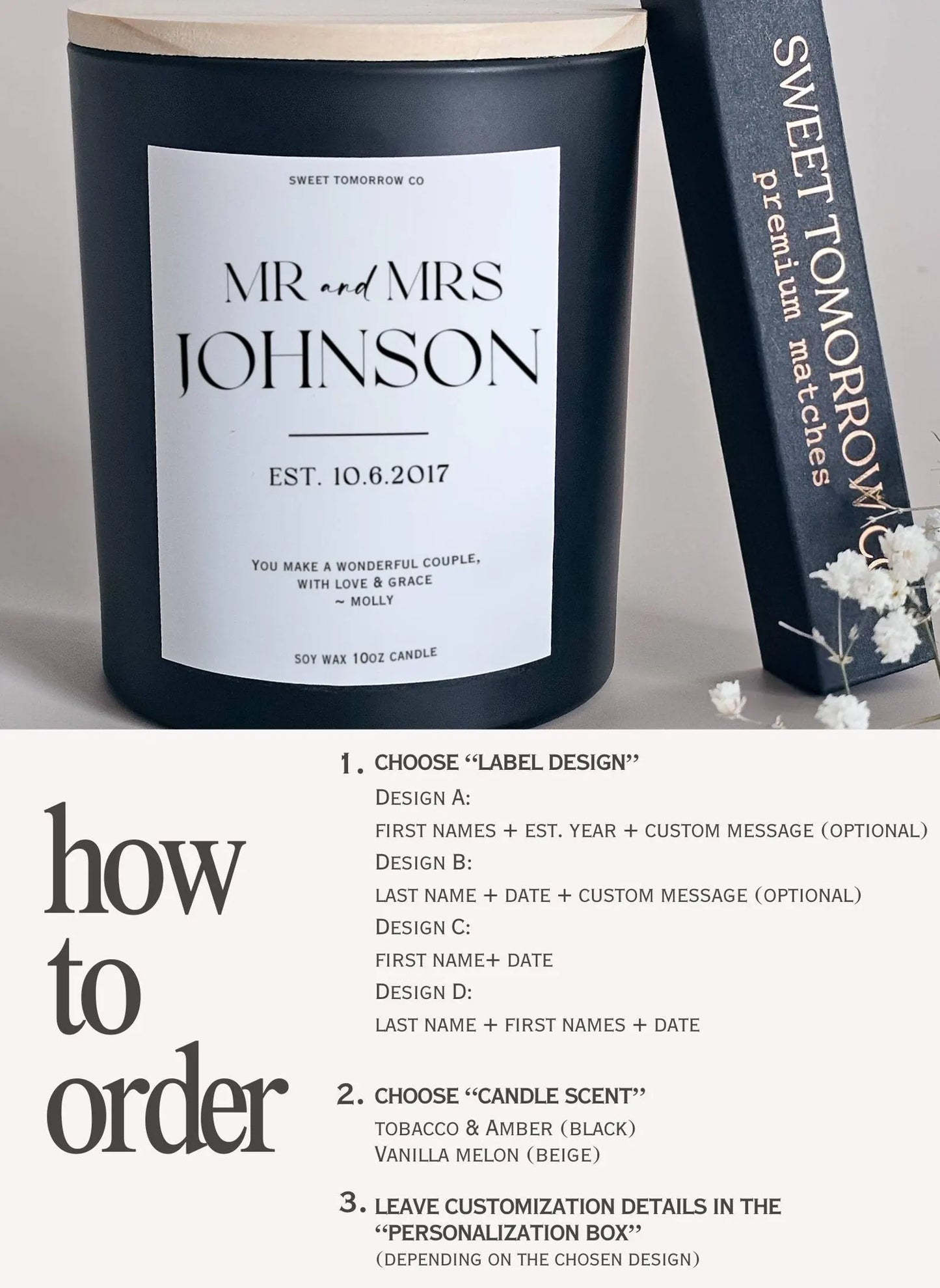 Wedding/Couple Candle Gift Box