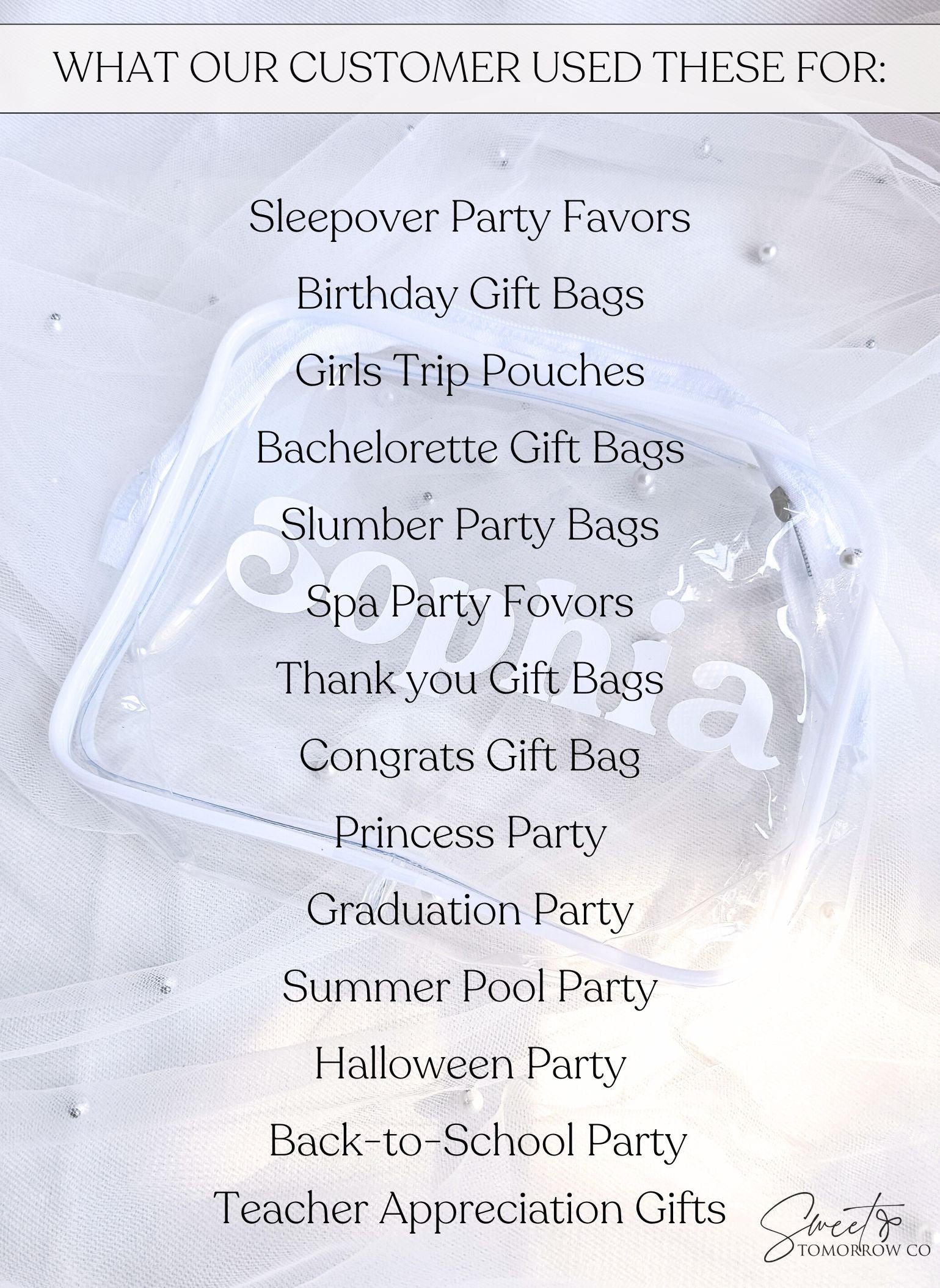 Personalized Cosmetic Zip Bag