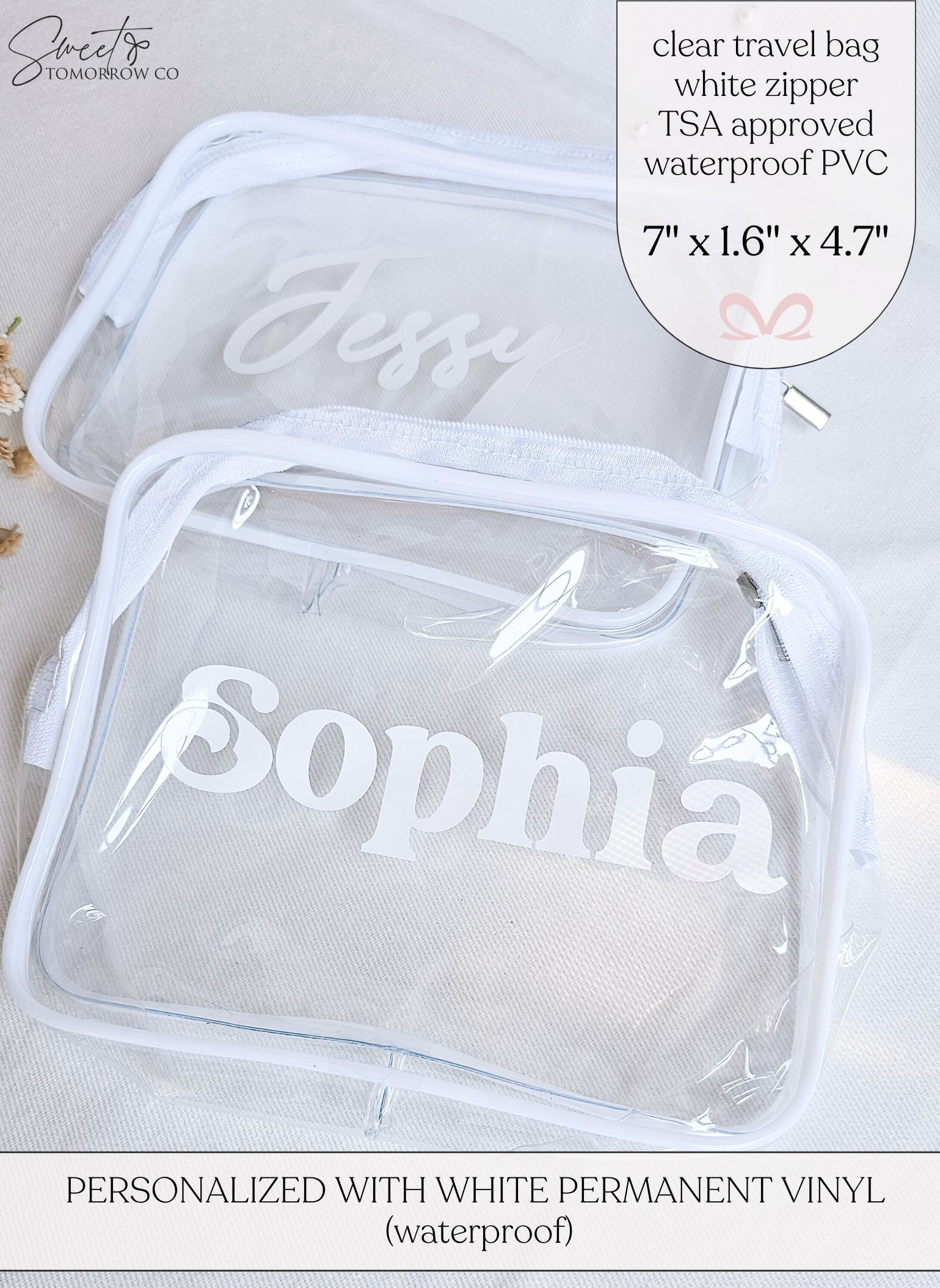 Personalized Cosmetic Zip Bag