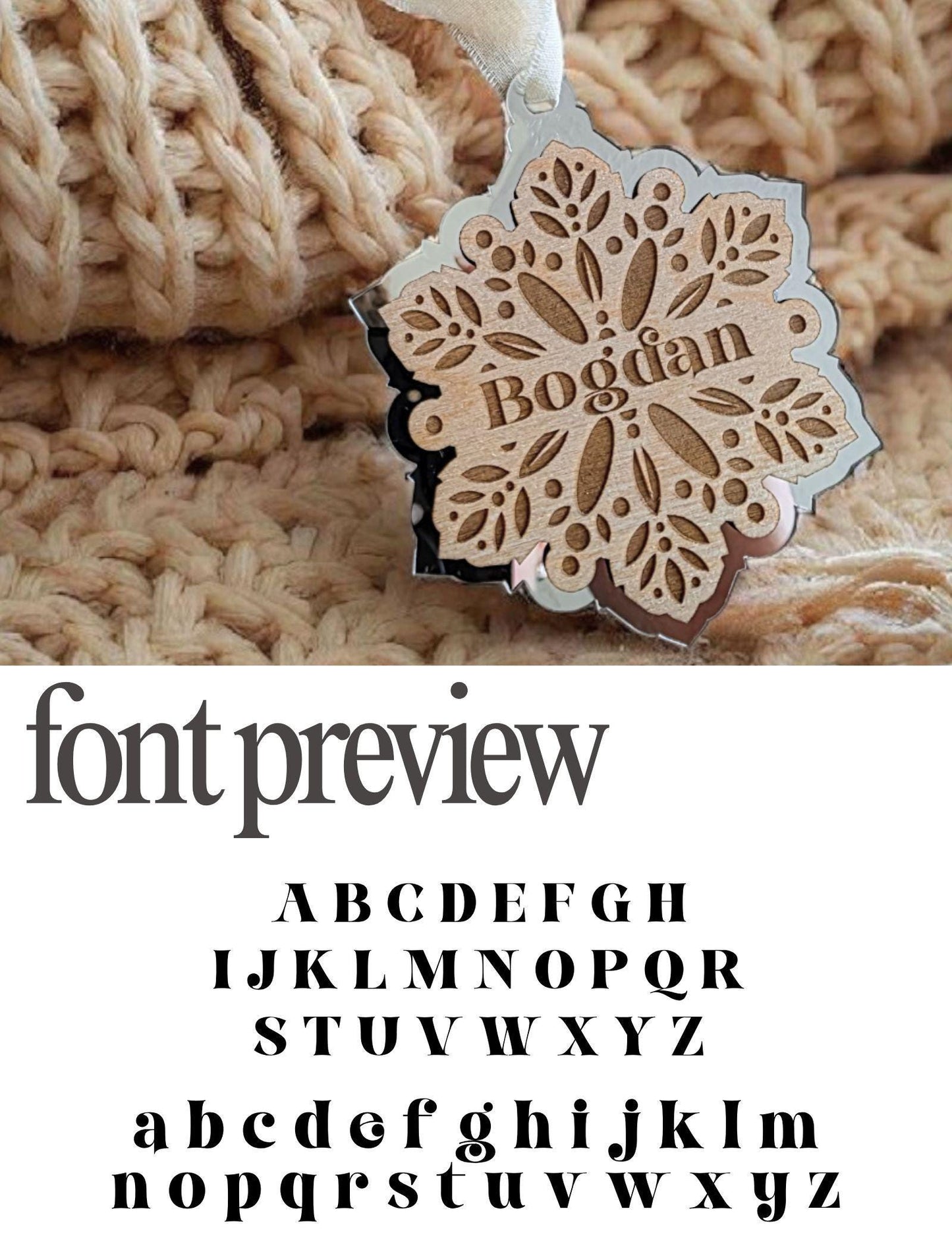 Personalized Name Snowflake Ornament