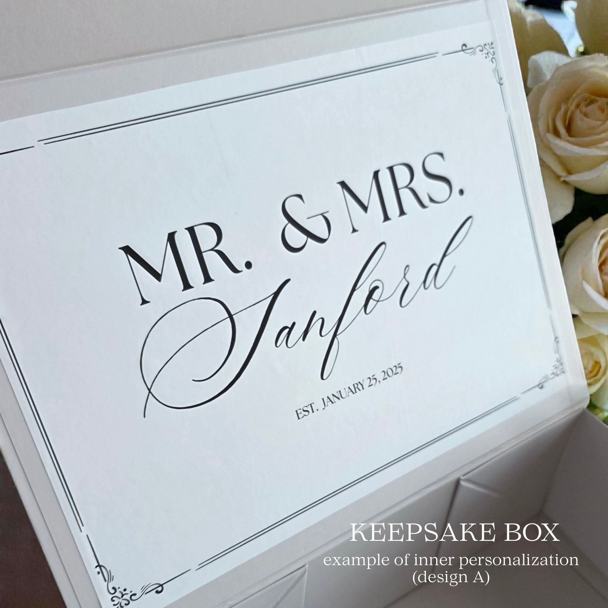 Our Wedding Keepsake Magnetic Box