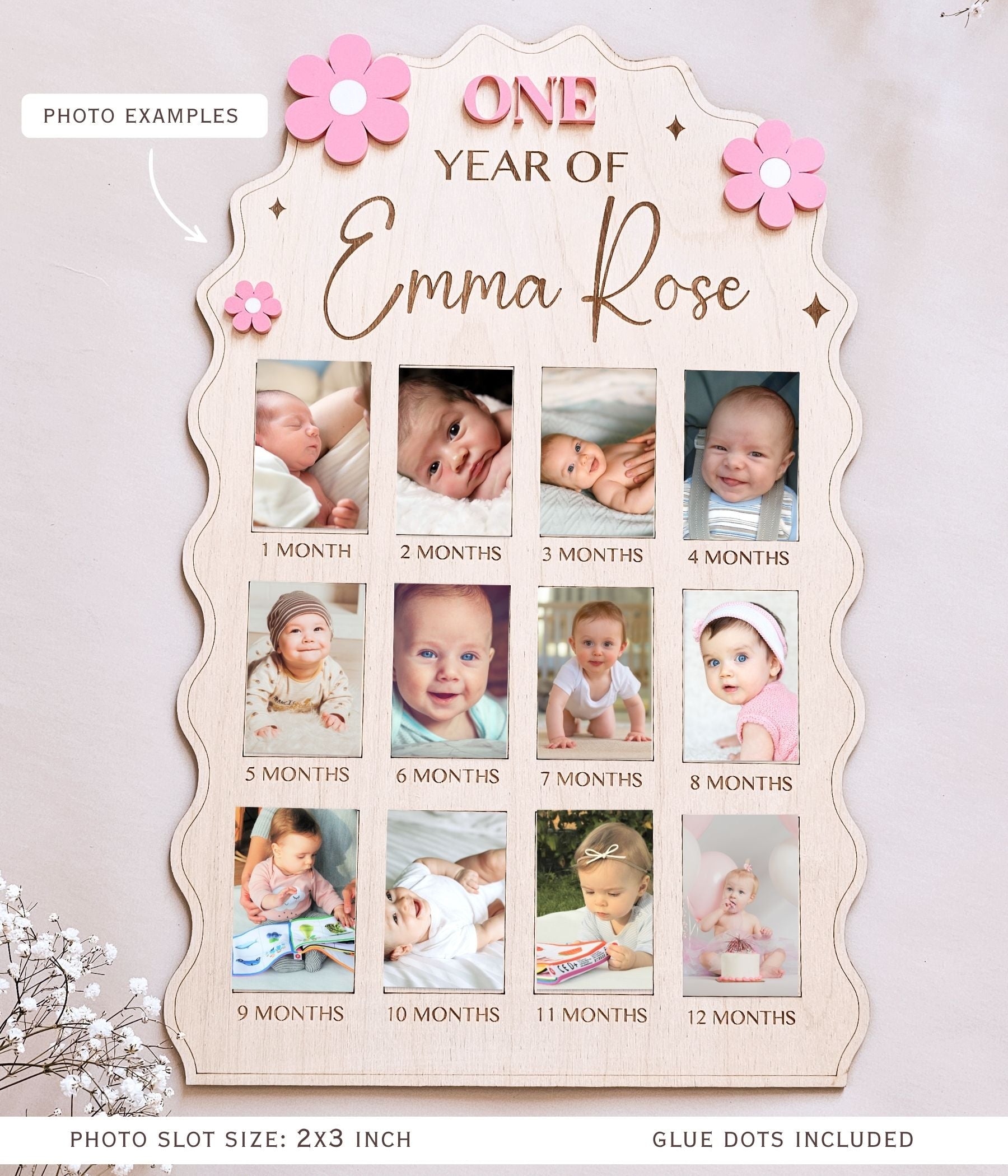 Baby First Year Photo Board