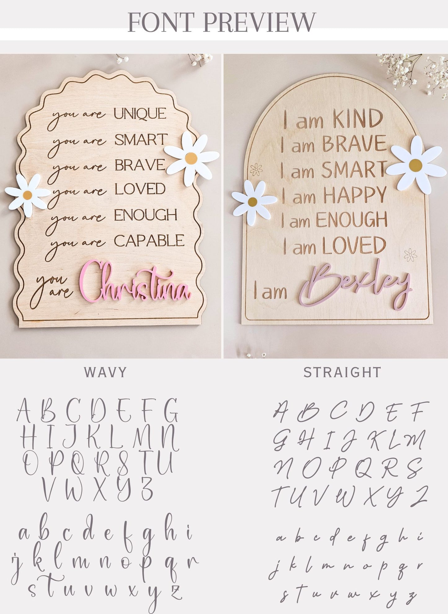 Affirmation Daisy Sign
