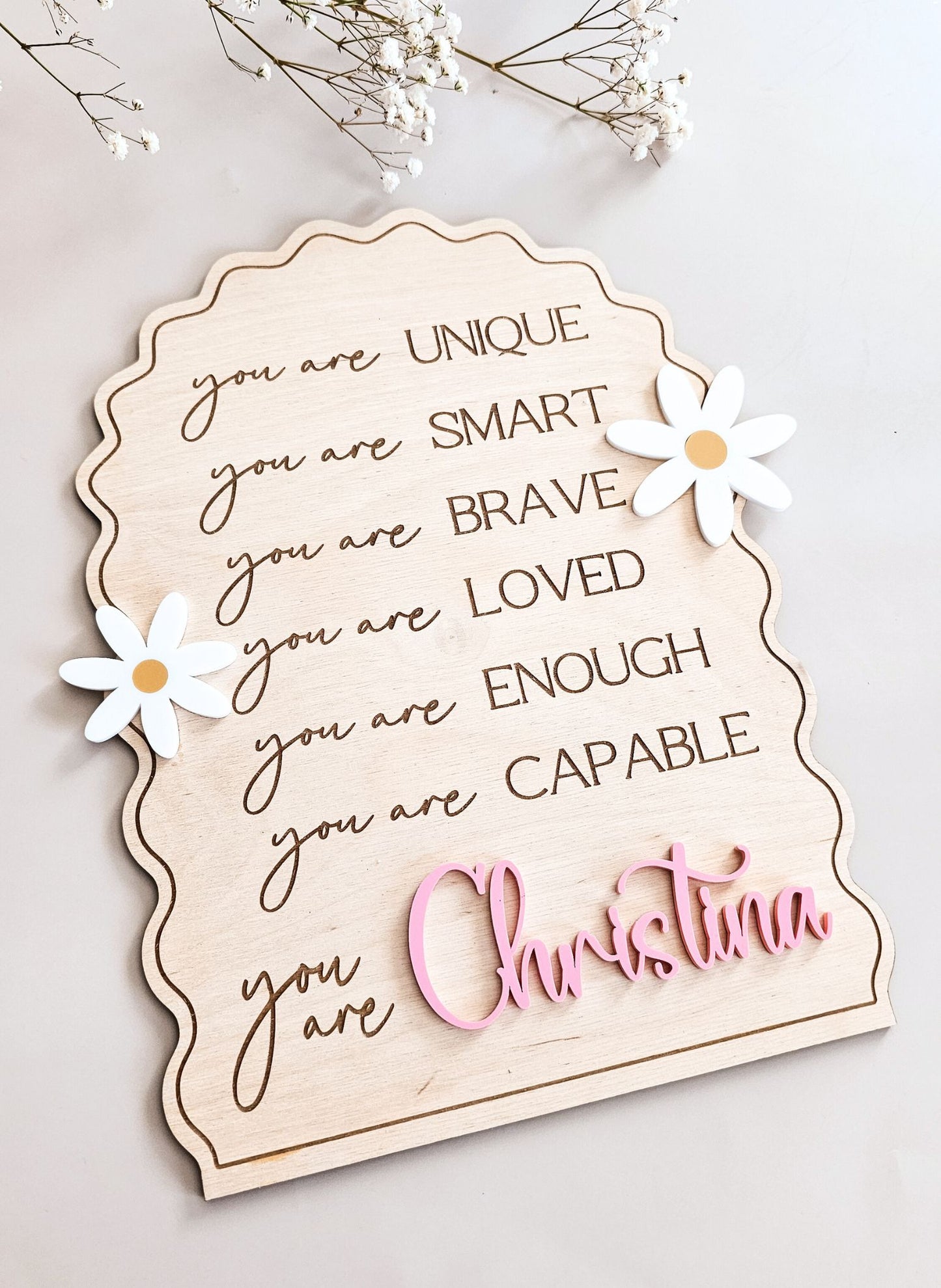 Affirmation Daisy Sign