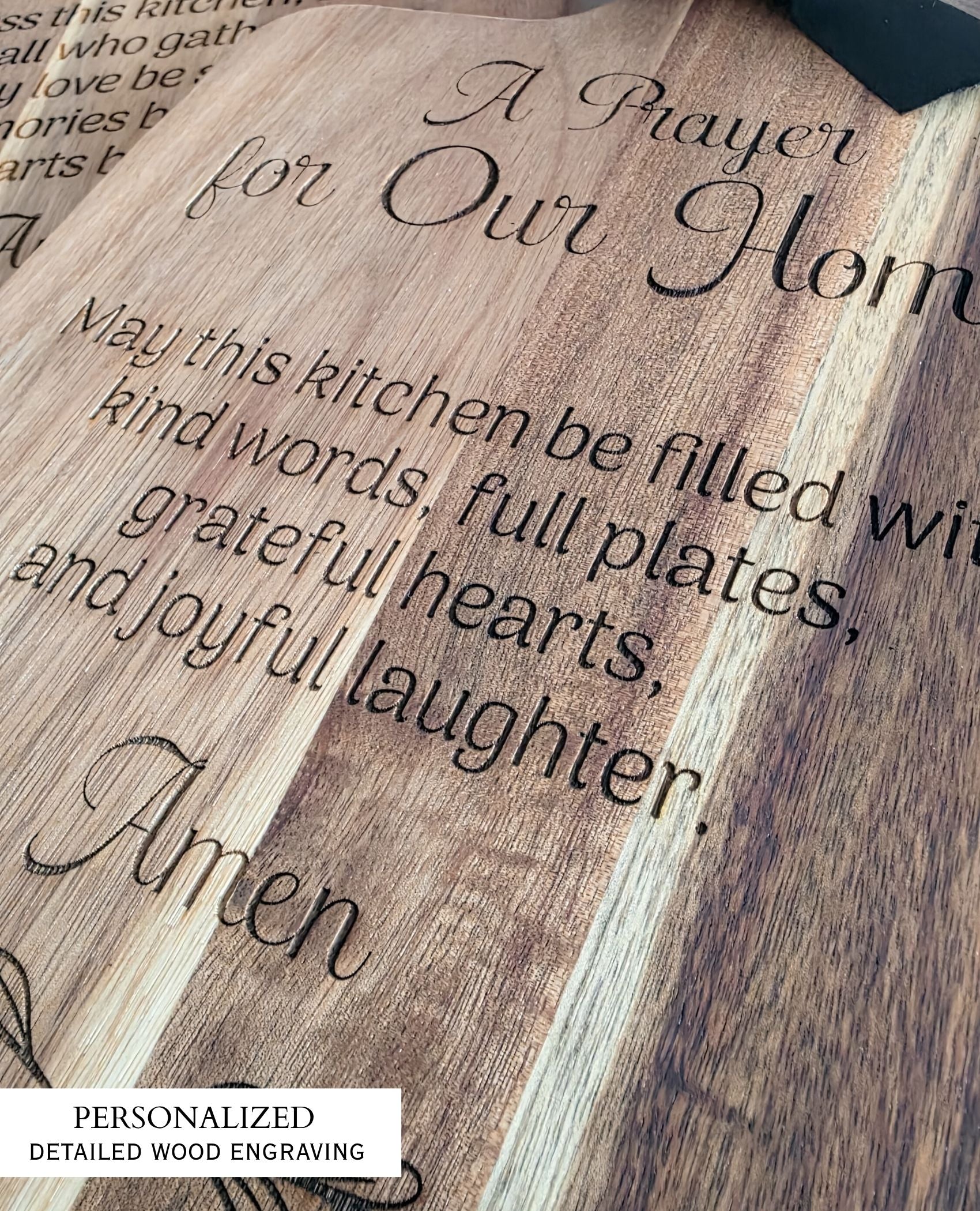 Personalized Prayer Cutting Board for Housewarming & Weddings