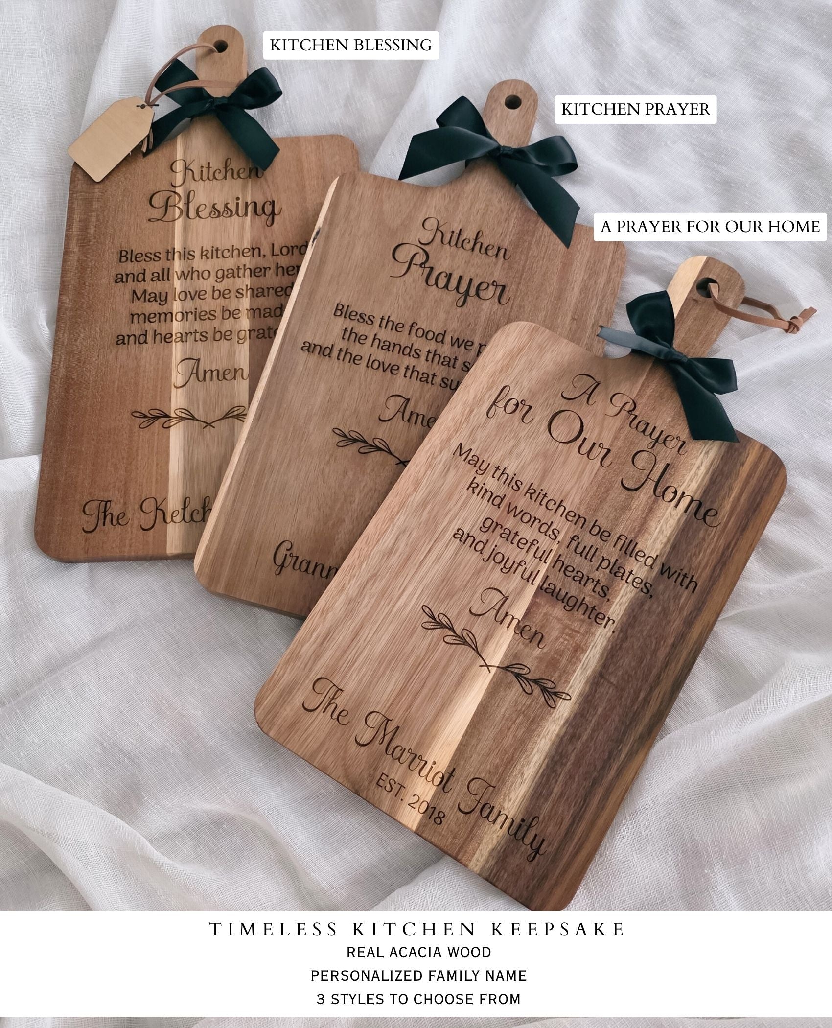 Personalized Prayer Cutting Board for Housewarming & Weddings