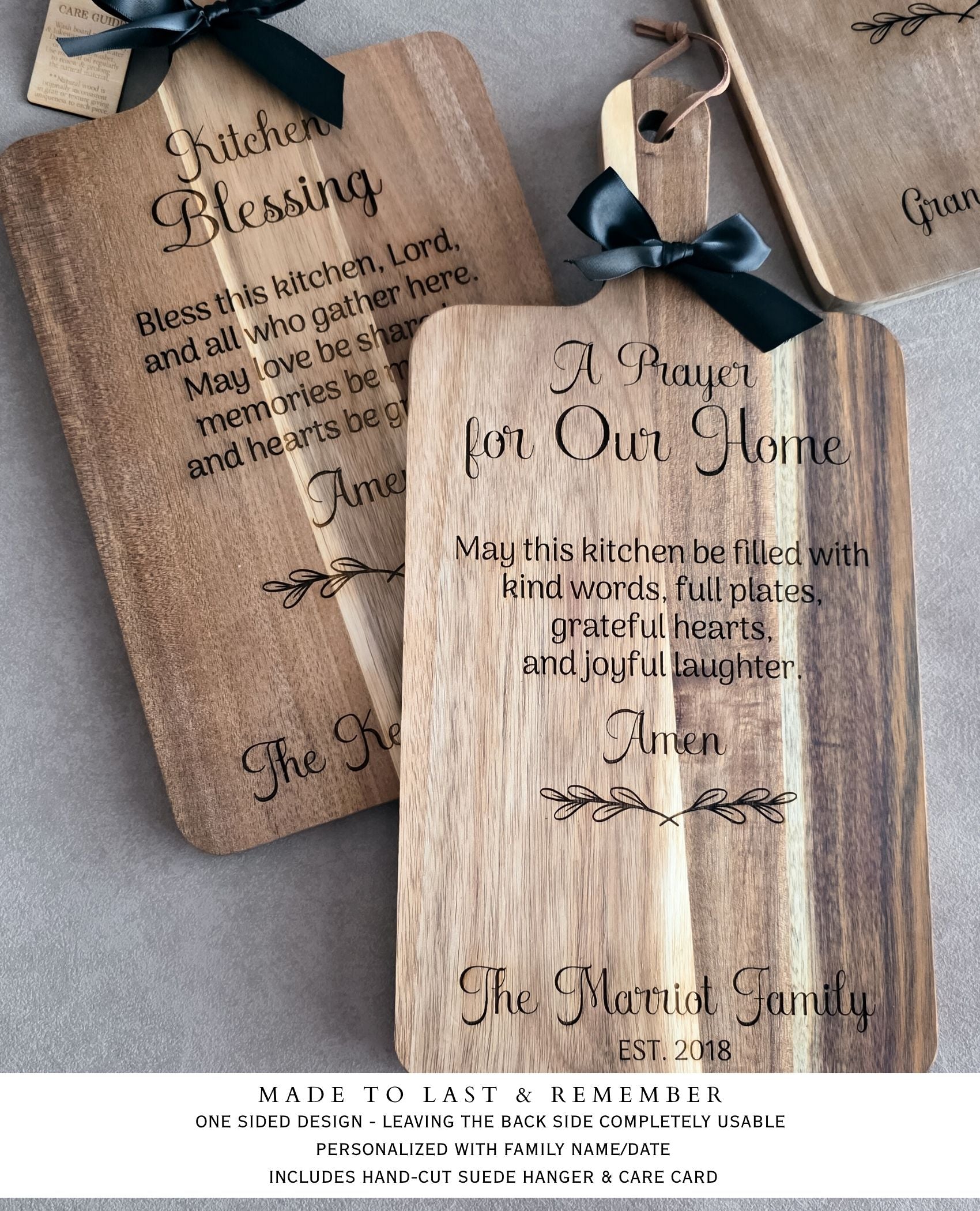 Personalized Prayer Cutting Board for Housewarming & Weddings
