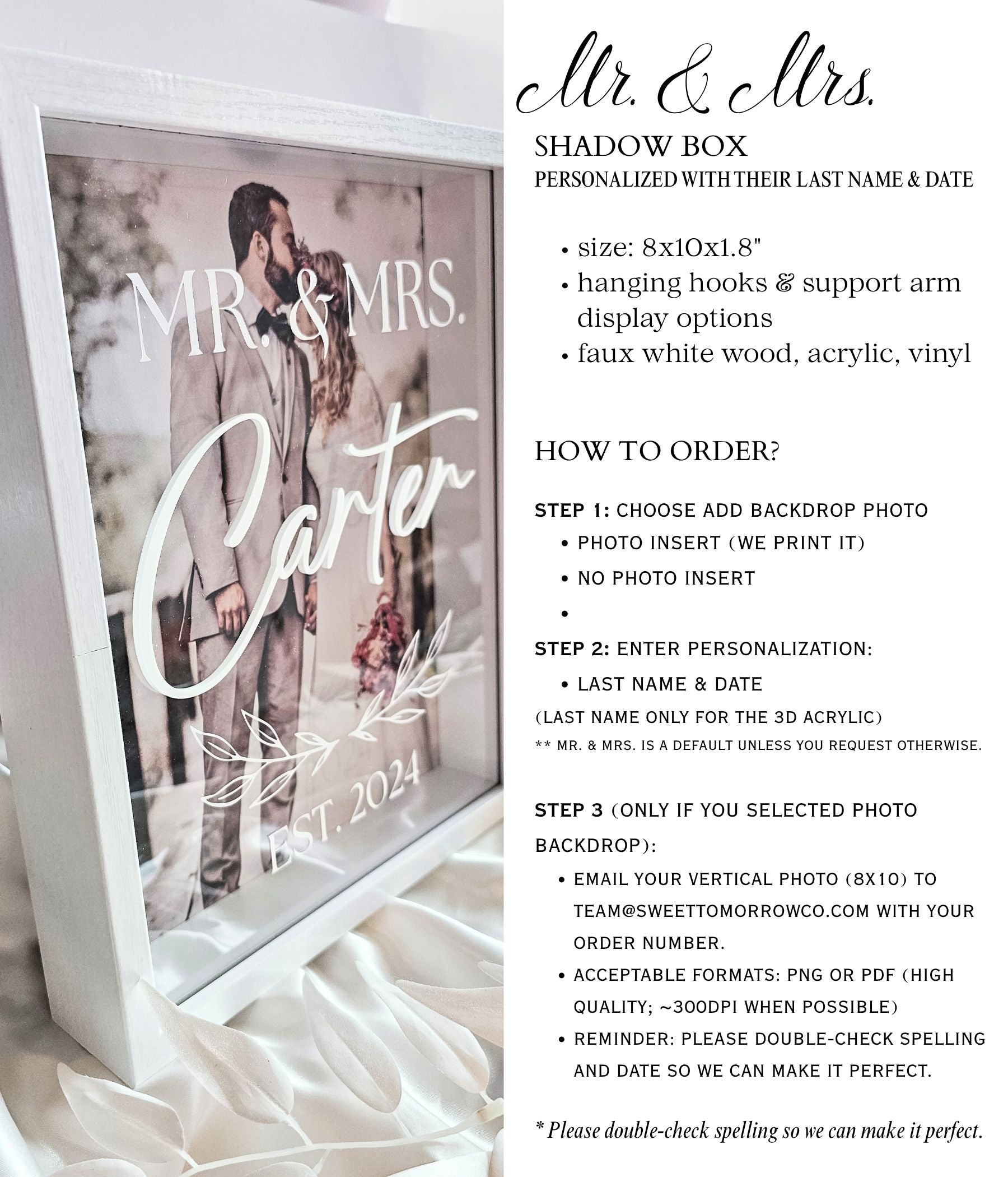 Mr. & Mrs. Frame Keepsake Box