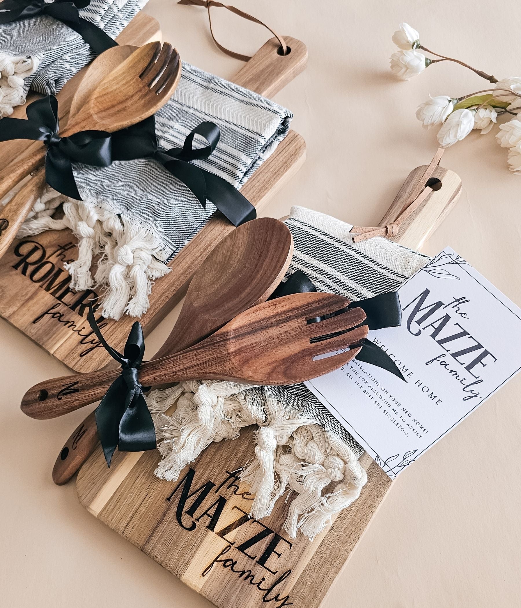 Personalized Housewarming Cutting Board Gift Set