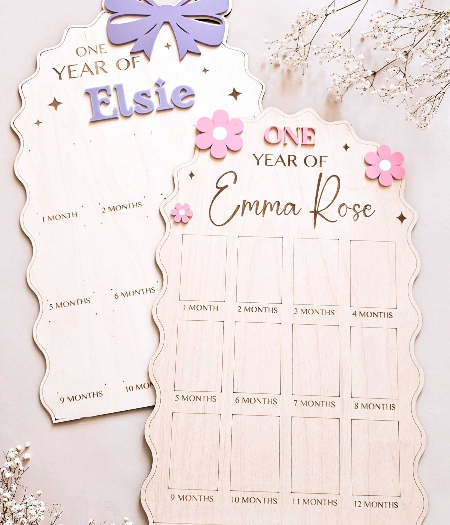 Baby First Year Photo Board