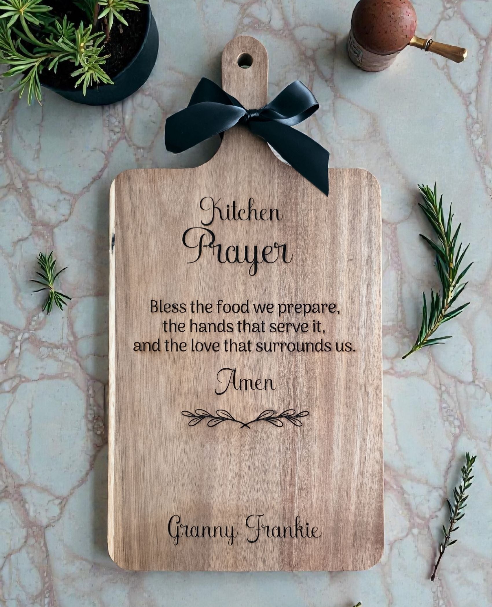 Personalized Prayer Cutting Board for Housewarming & Weddings