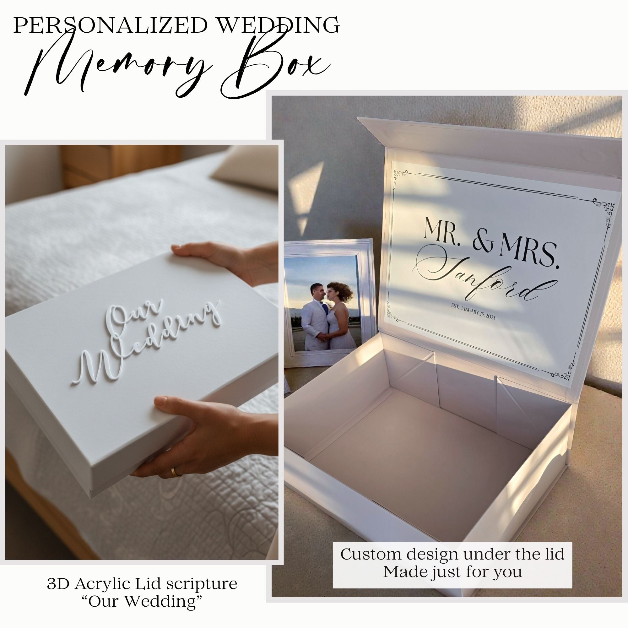 Our Wedding Keepsake Magnetic Box