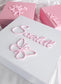 Personalized magnetic gift box with butterfly design and custom text