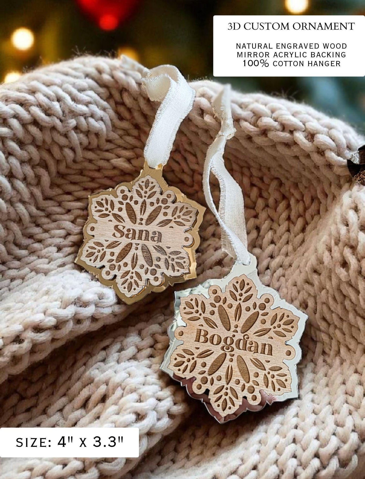 Personalized Name Snowflake Ornament