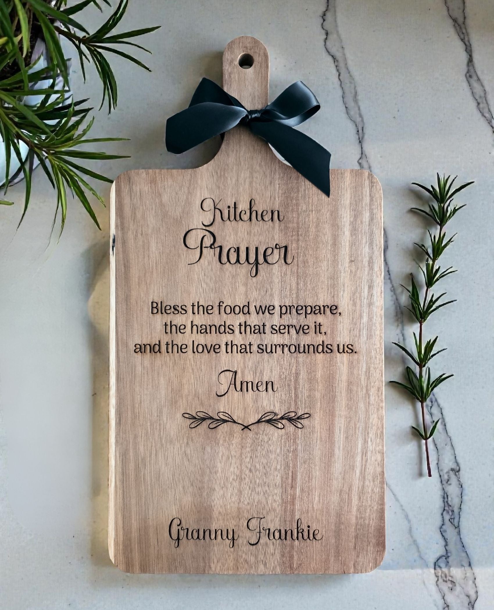 Personalized Prayer Cutting Board for Housewarming & Weddings