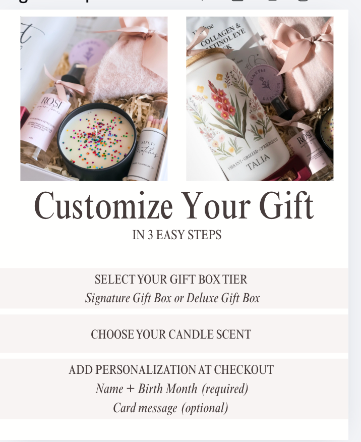 Sunlit Bloom Box — Birth Flower Gift Box