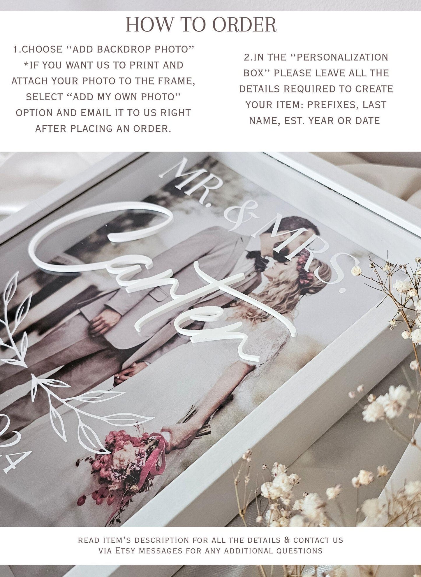 Wedding Keepsake Frame