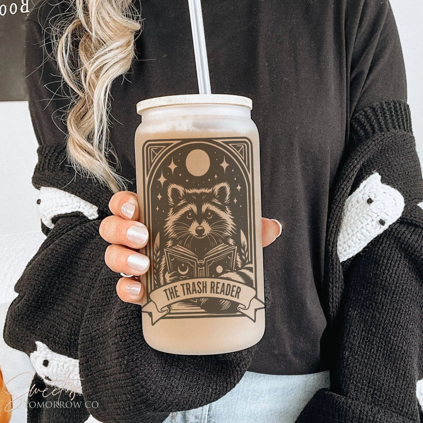 Trash Reader Book Lover Glass