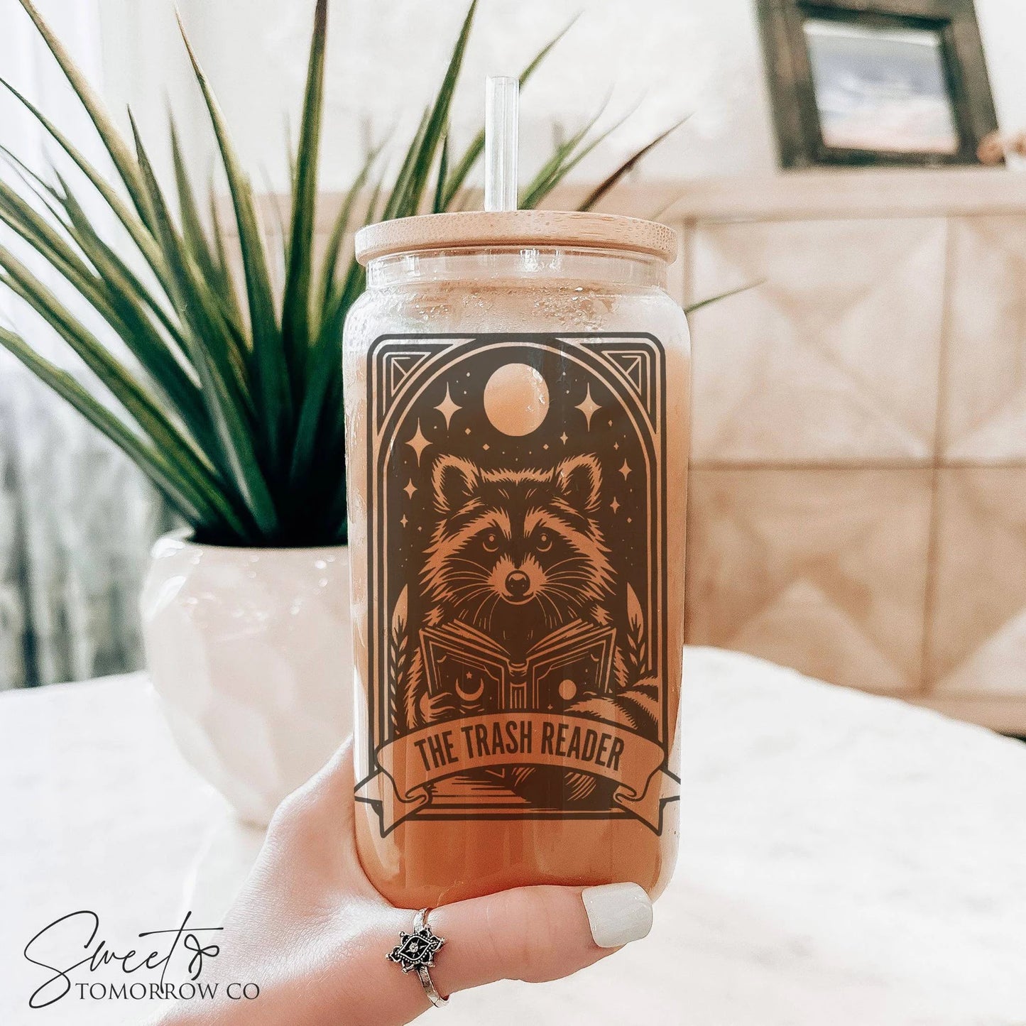 Trash Reader Book Lover Glass