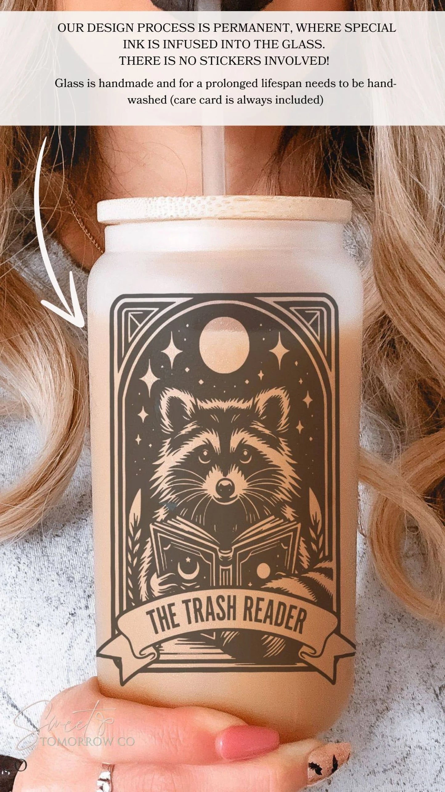 Trash Reader Book Lover Glass