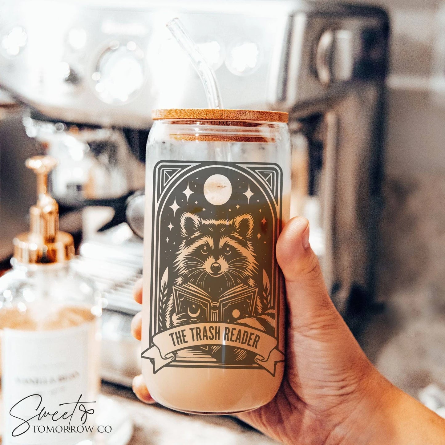 Trash Reader Book Lover Glass