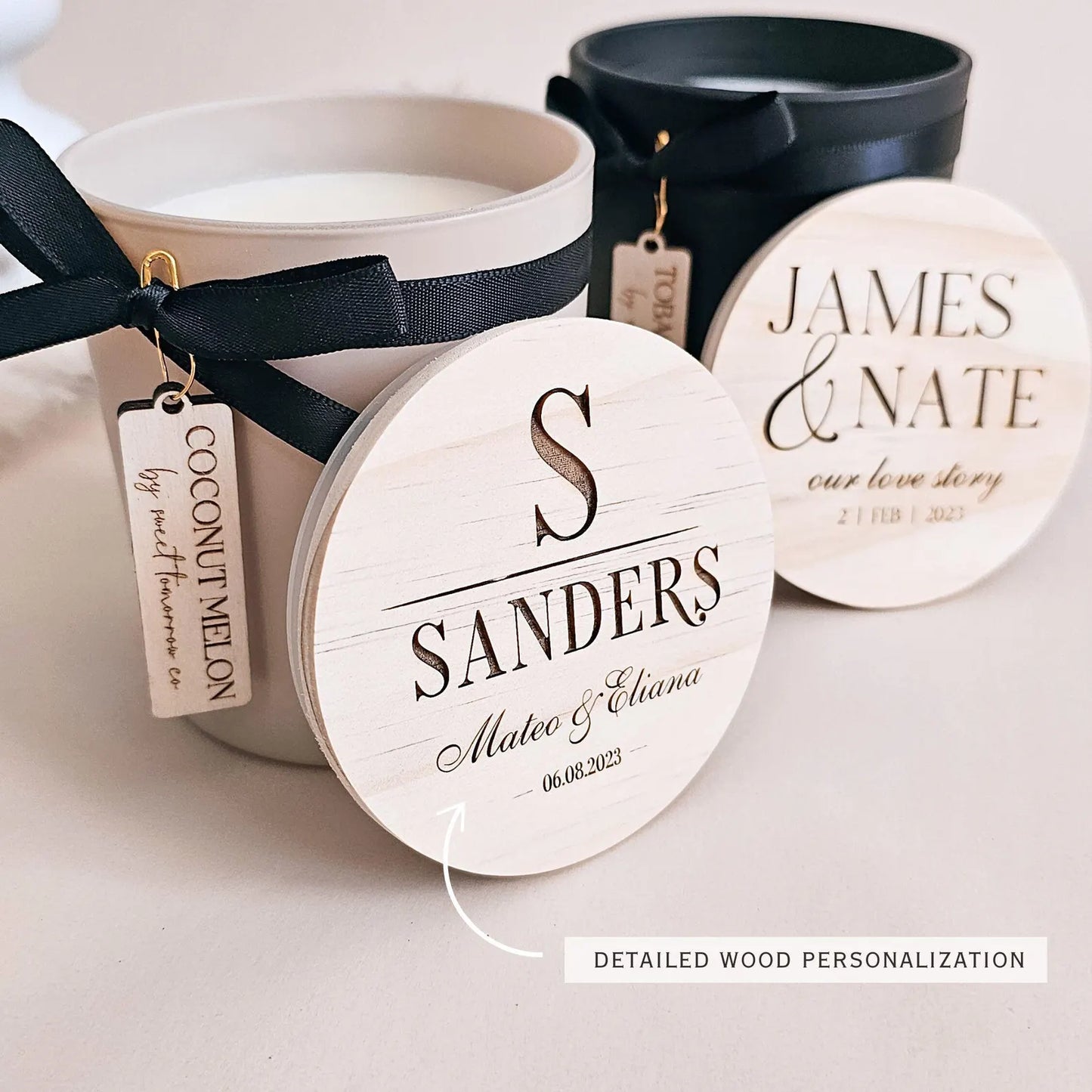 Engraved Mr. & Mrs. Candle Gift