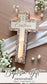 Floral Custom Baptism Cross