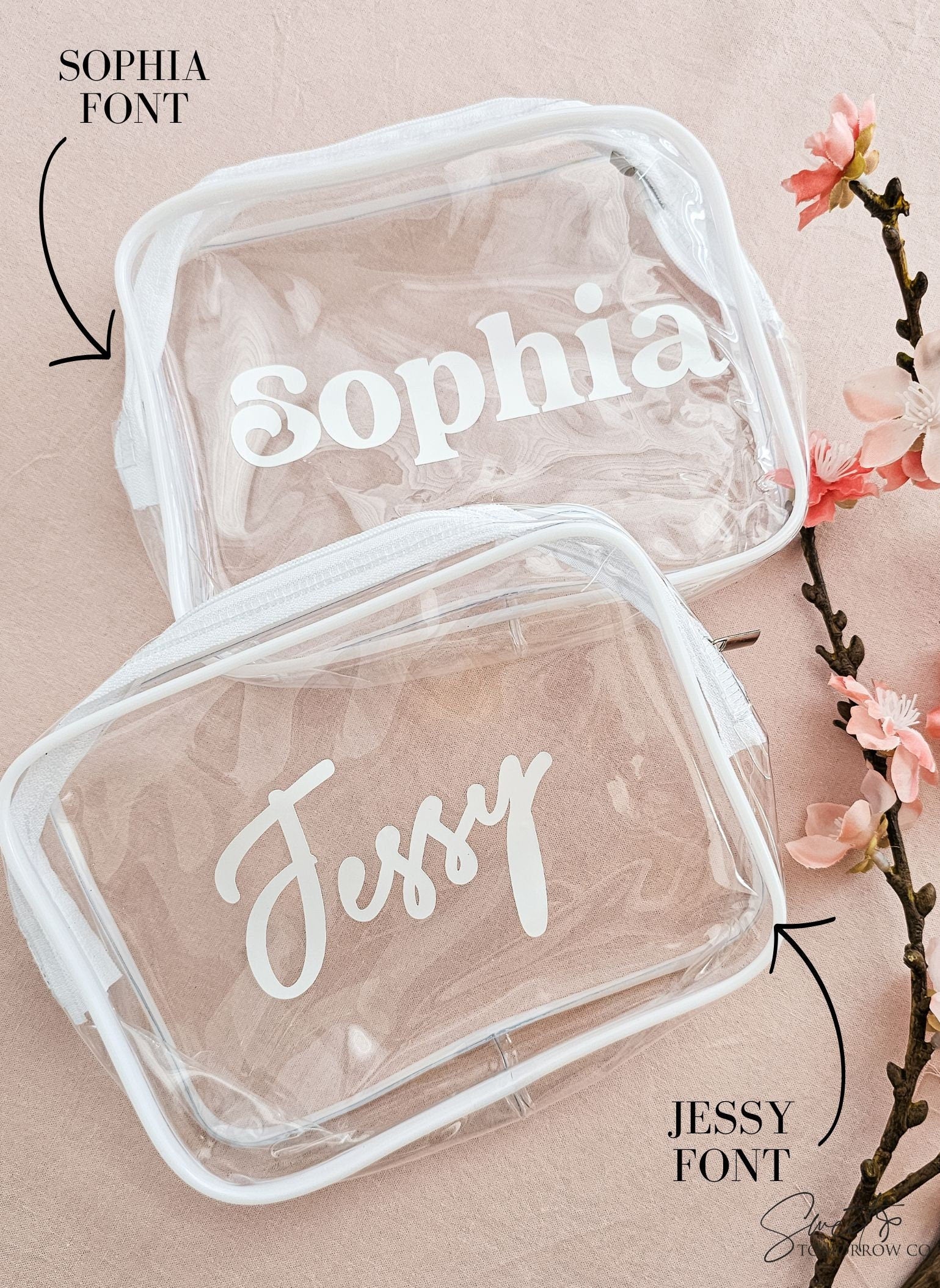 Personalized Cosmetic Zip Bag